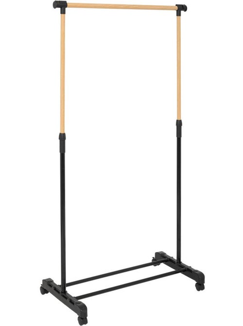 Portant à vêtements extensible effet bois woody - Kiabi