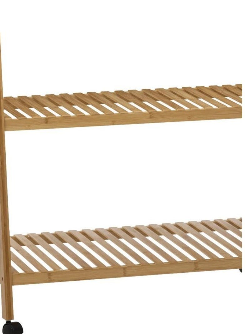 Portant à vêtements simple bambou Beige - Kiabi