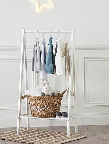 Portant à vêtements simple blanc