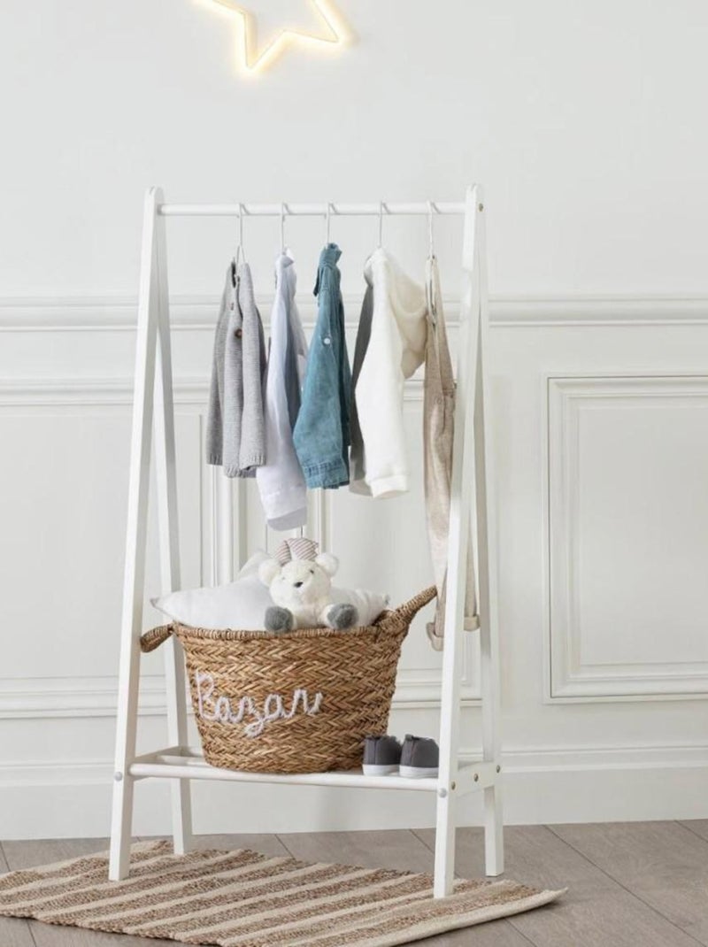 Portant à vêtements simple blanc Blanc - Kiabi