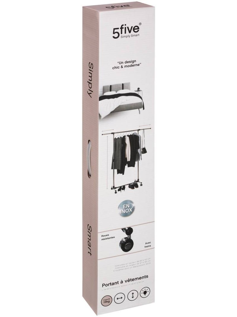 Portant à vêtements simple en inox venus Argent - Kiabi
