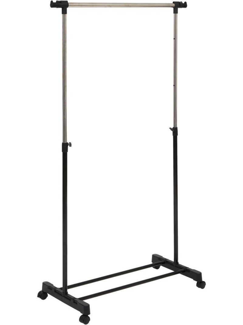 Portant à vêtements simple sur roulettes en métal icare Argent - Kiabi