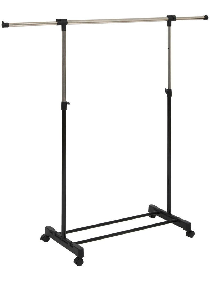 Portant à vêtements simple sur roulettes en métal icare Argent - Kiabi