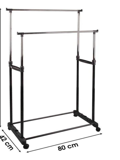 Portant à vêtements sur roulettes double - Kiabi