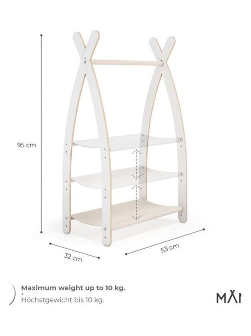 Portant chambre enfant  en bois 53×32×95 cm - Kiabi