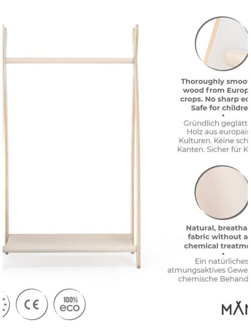 Portant chambre enfant  en bois 53×32×95 cm - Kiabi
