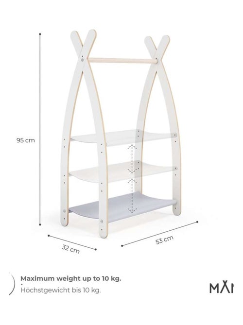 Portant chambre enfant  en bois 53×32×95 cm - Kiabi