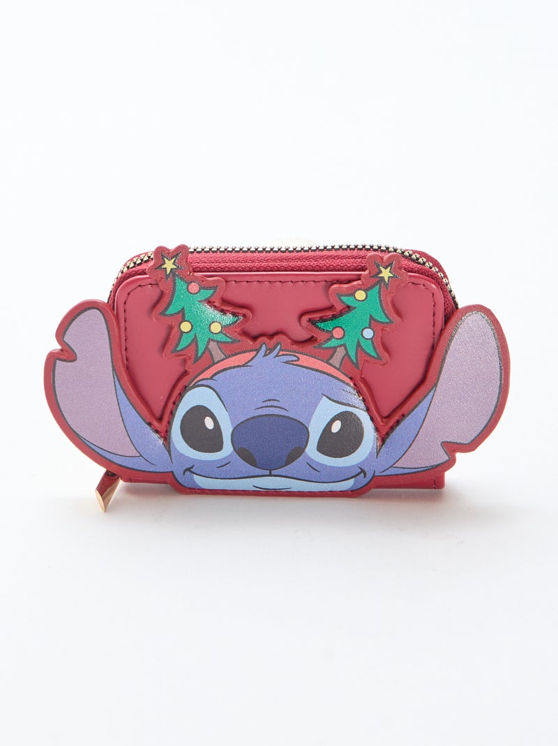 Porte- monnaie animé 'Disney' 'Stitch' Noël Rouge - Kiabi