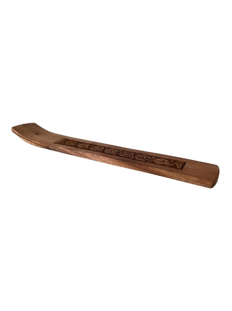 Porte bâton d'encens en bois motif Chakra Marron - Kiabi