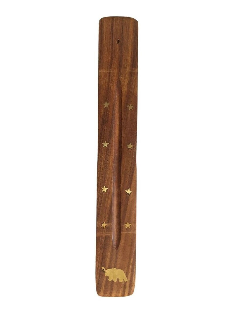 Porte bâton d'encens en bois motif Éléphant Marron - Kiabi