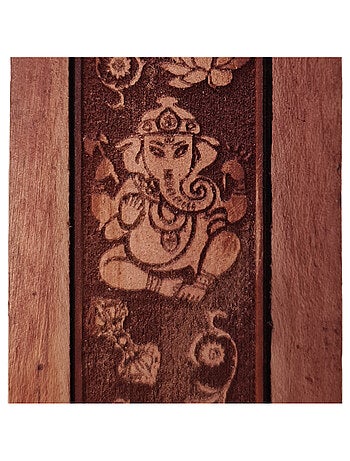 Porte bâton d'encens en bois motif Ganesh