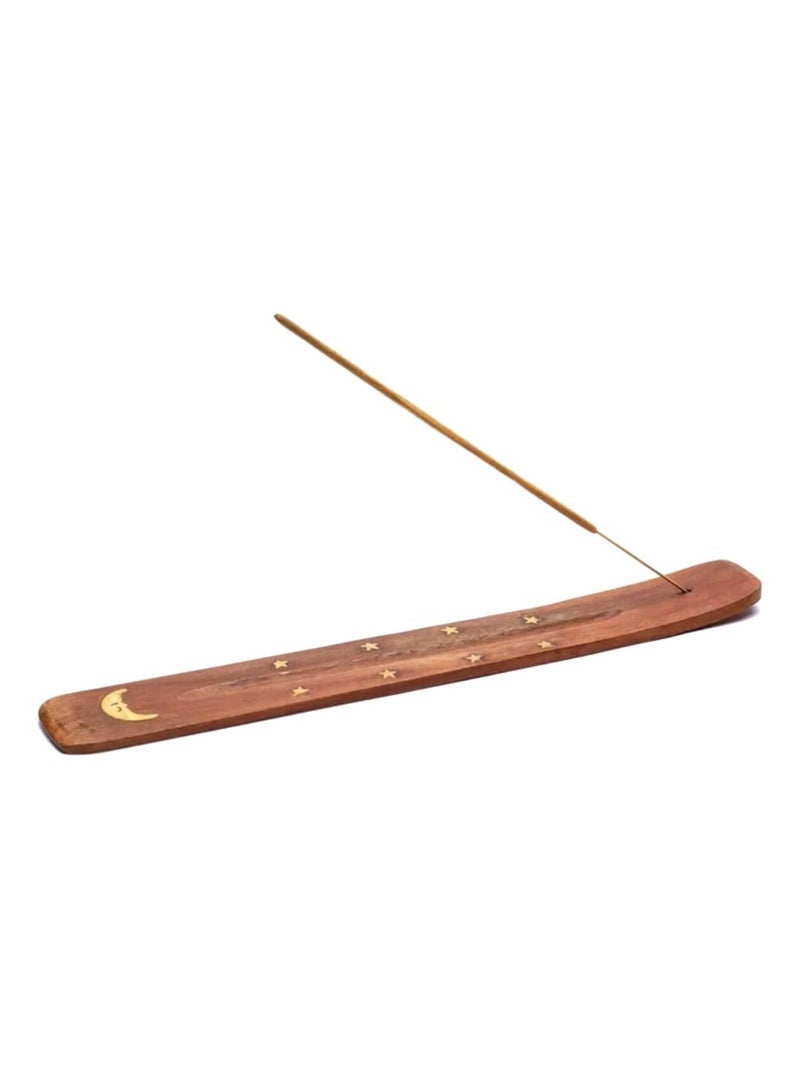 Porte bâton d'encens en bois motif Lune Marron - Kiabi