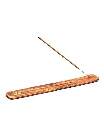 Porte bâton d'encens en bois motif OM