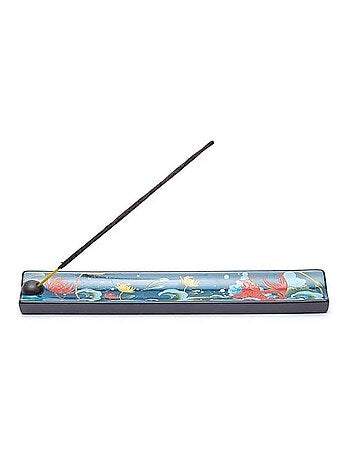 Porte bâton d'encens en céramique carpe koi