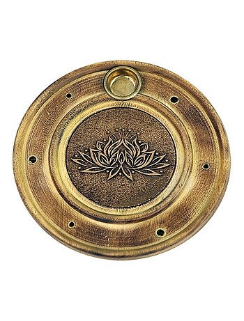Porte-bâtons d'encens lotus en bois de papri 9.5 cm