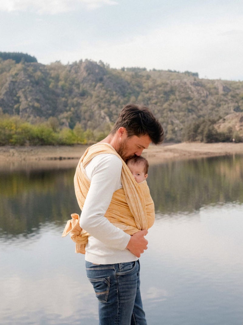 Porte bébé - Echarpe Jacquard - Nomade ocre Jaune foncé - Kiabi