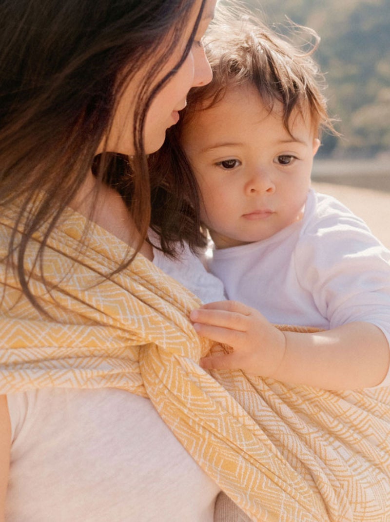 Porte bébé - Echarpe Jacquard - Nomade ocre Jaune foncé - Kiabi
