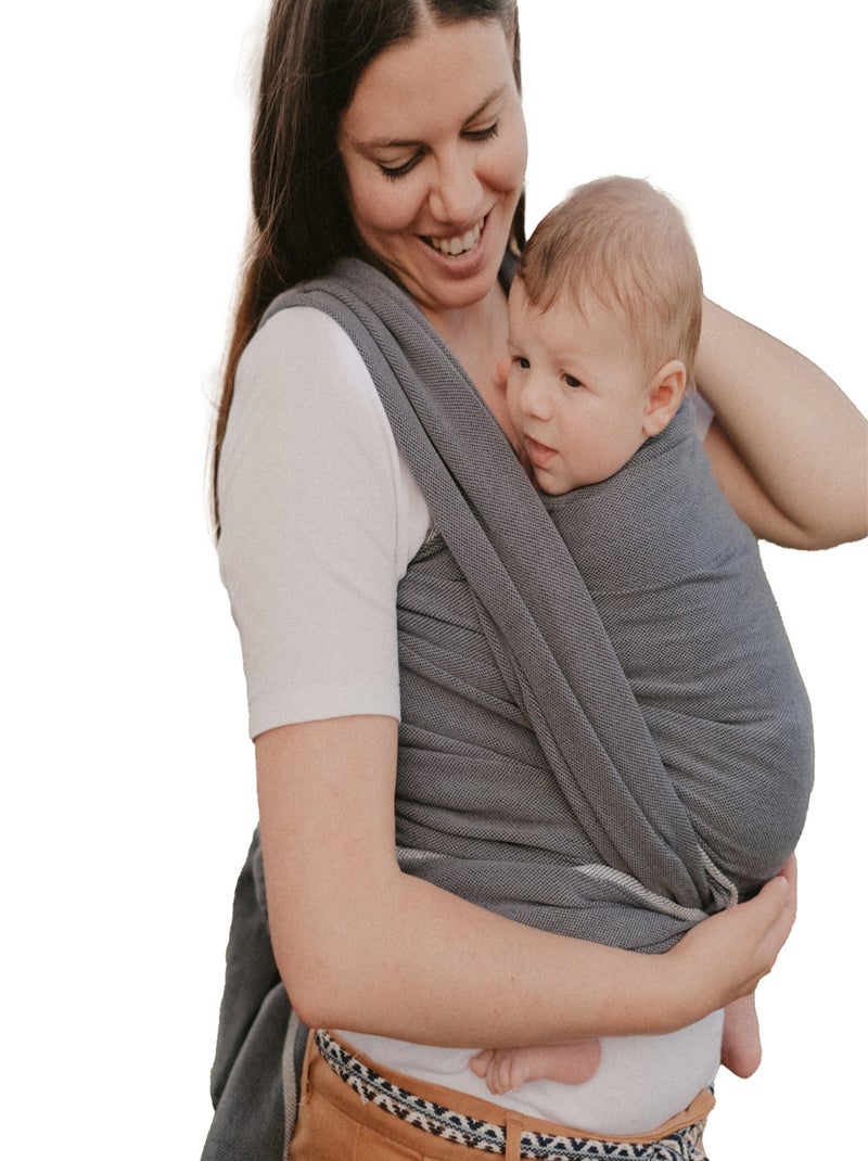 Porte bébé - Echarpe Sergé Brisé - Anthracite Gris foncé - Kiabi