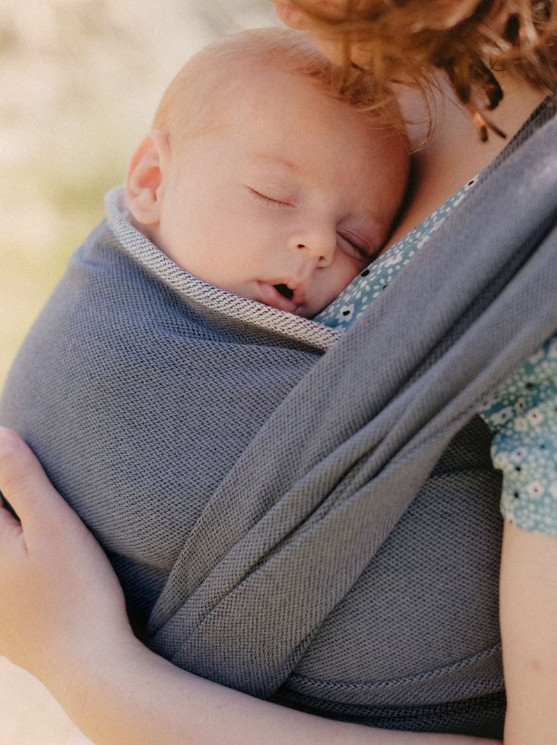 Porte bébé - Echarpe Sergé Brisé - Anthracite Gris foncé - Kiabi