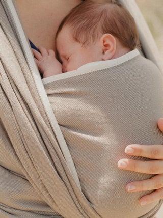 Porte bébé - Echarpe Sergé Brisé - Beige sable