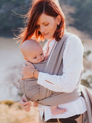 Porte bébé - Echarpe Sergé Brisé - Gris vintage