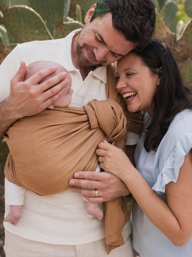 Porte-bébé BOBA Ring Sling en lin Marron - Kiabi