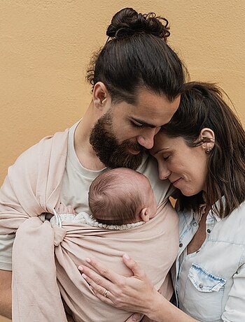 Porte-bébé BOBA Ring Sling en lin PEONY