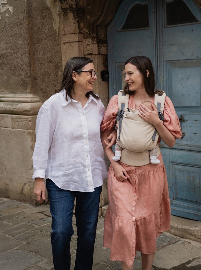 Porte Bébé Boba X en Lin Pampas Beige - Kiabi