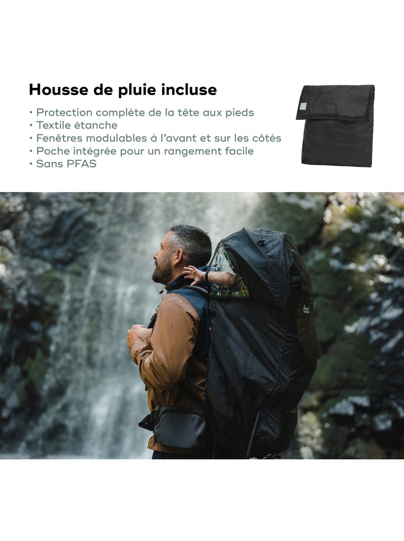 Porte-bébé de randonnée (+ housse de pluie) moov & hike+ 'babymoov' Beige - Kiabi