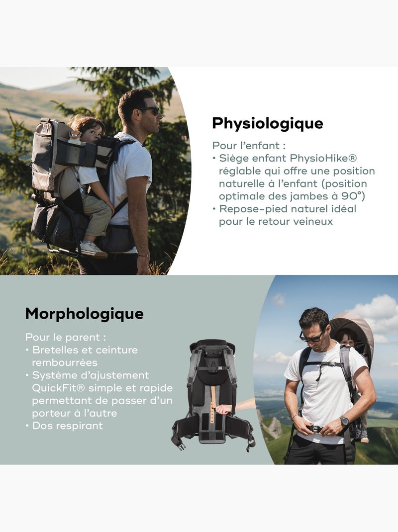 Porte-bébé de randonnée (+ housse de pluie) moov & hike+ 'babymoov' Beige - Kiabi