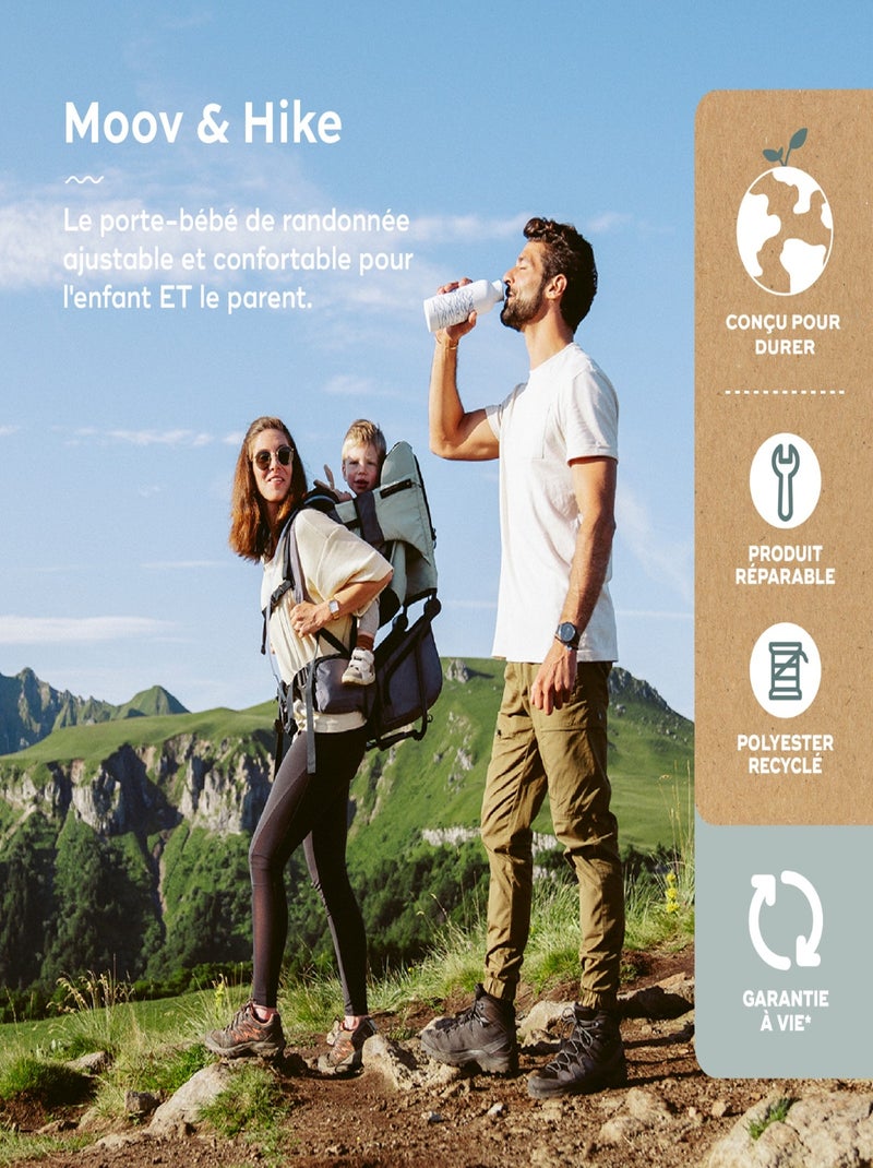 Porte bébé de randonnée Moov & Hike vert 'Babymoov' Vert - Kiabi