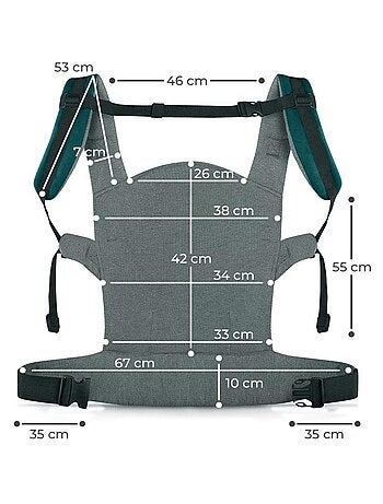 Porte-bebe ergonomique ajustable