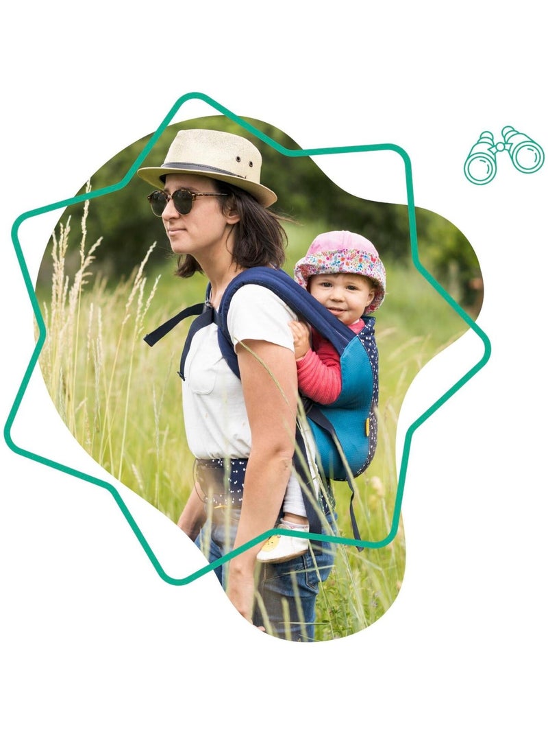 Porte Bébé Ergonomique portage ventral dorsal 'badabulle' Bleu