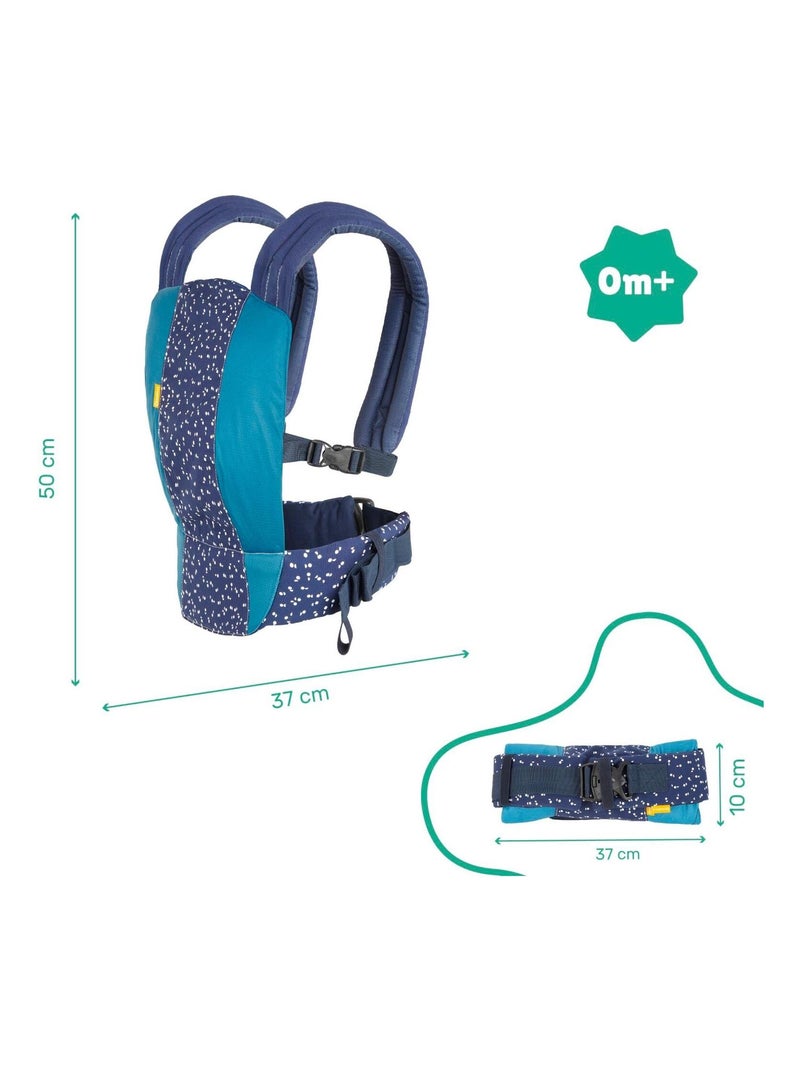 Porte Bébé Ergonomique portage ventral & dorsal 'badabulle' Bleu - Kiabi