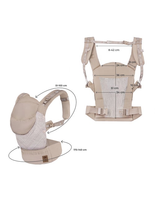 Porte-bébé ergonomique réglable avec deux positions - Kiabi