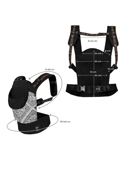 Porte-bébé ergonomique réglable avec deux positions - Kiabi