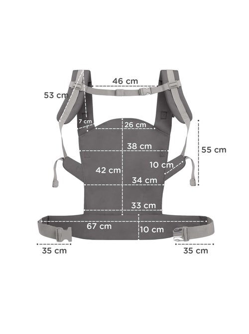 Porte-bebe ergonomique ventre et dos - Kiabi
