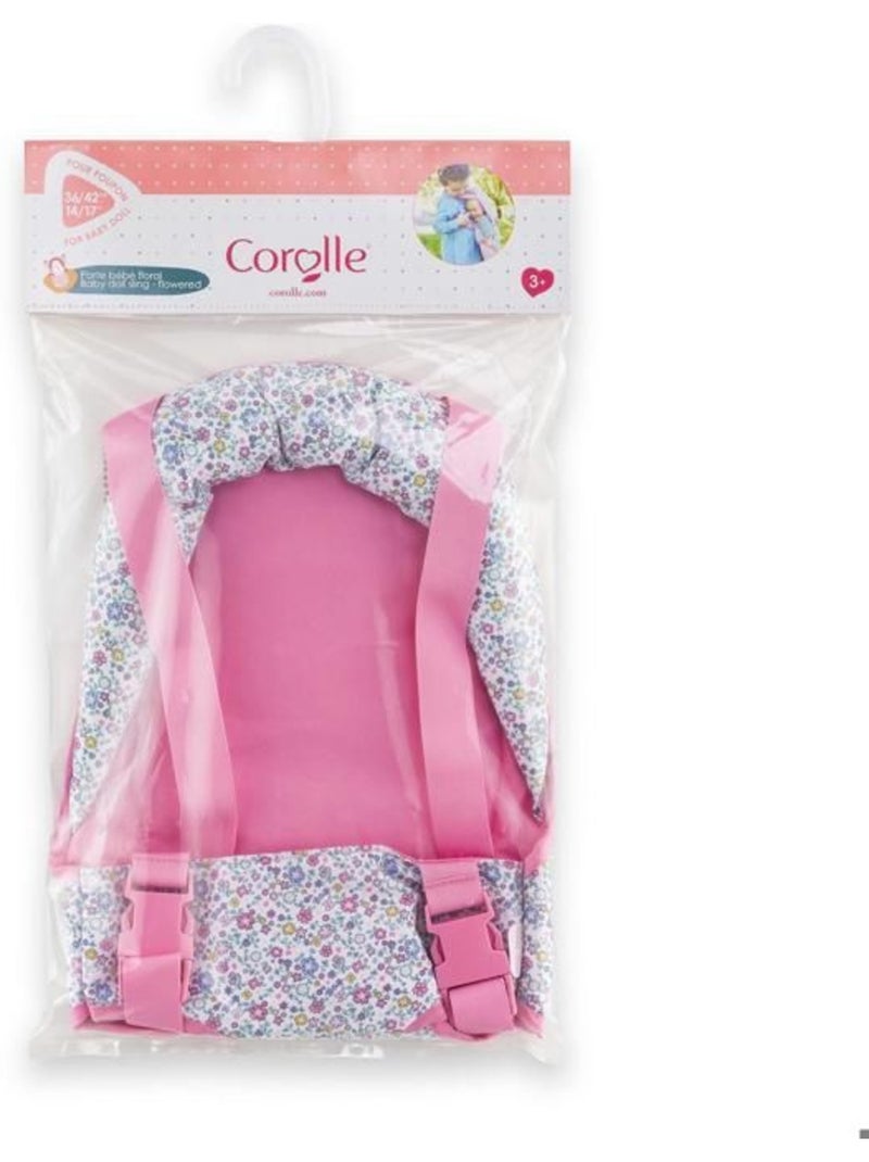 Porte-bébé Floral pour poupon 36 et 42 cm Rose - Kiabi