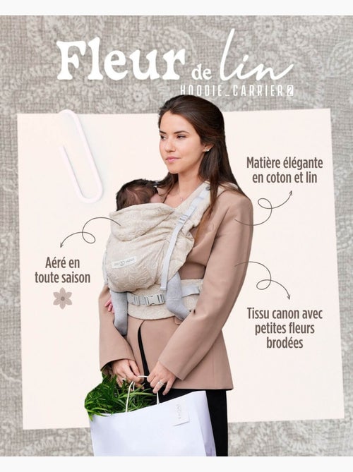 Porte-bébé HoodieCarrier 2 - Fleur de Lin - Kiabi