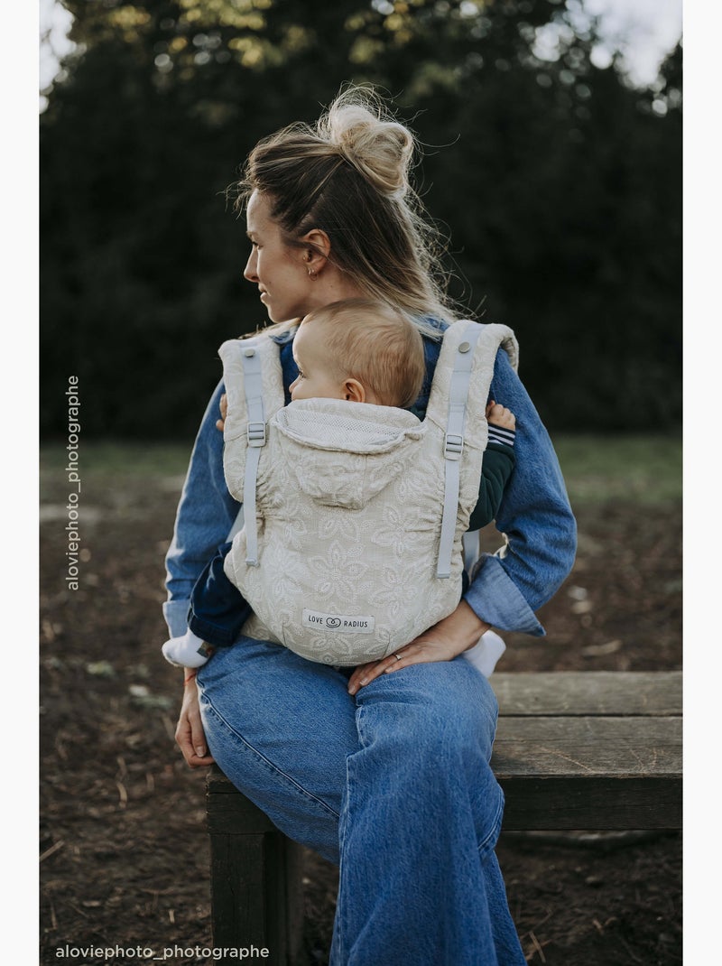 Porte-bébé HoodieCarrier 2 - Fleur de Lin Beige/Blanc - Kiabi