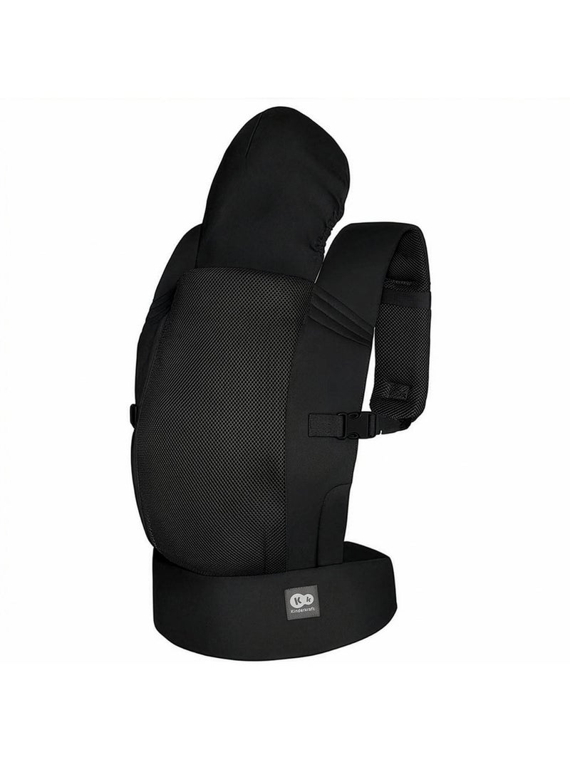 Porte-bébé Kinderkraft CARRYBEE ergonomique 2 positions coton maille respirante capuche Noir - Kiabi