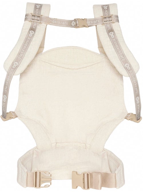 Porte-bébé Kinderkraft ELARA ergonomique lin coton panneau réglable 2 positions capuche - Kiabi
