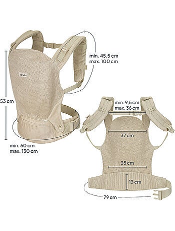 Porte bébé LIONELO Margareet - 100% coton - 3 positions de portage
