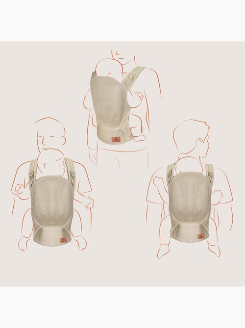 Porte bébé LIONELO Margareet Air - Circulation d’air - 3 positions de portage - Capuche supplémentai - Kiabi
