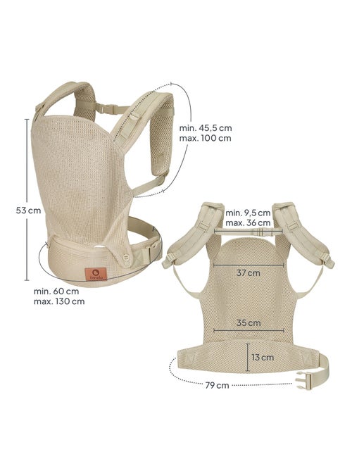 Porte bébé LIONELO Margareet Air - Circulation d’air - 3 positions de portage - Capuche supplémentai - Kiabi