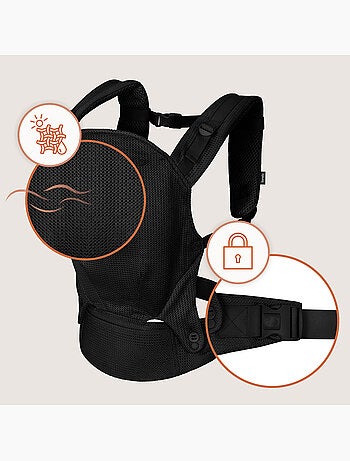 Porte bébé LIONELO Margareet - 100% coton - 3 positions de portage