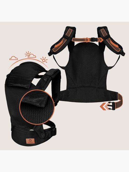 Porte bébé LIONELO Margareet Air - Circulation d’air - 3 positions de portage - Capuche supplémentai - Kiabi