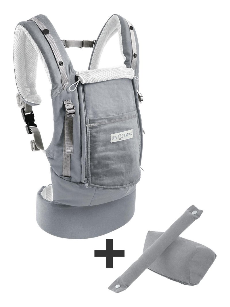 Porte-bébé PhysioCarrier 0m+ Tout Gris Gris - Kiabi