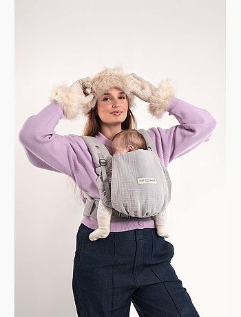 Porte-bébé PhysioCarrier 2 Grey (gaze de coton)