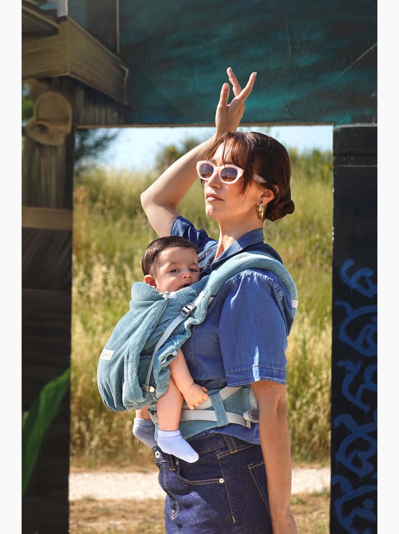 Porte-bébé physiocarrier 2 velvet blue Bleu Vert - Kiabi